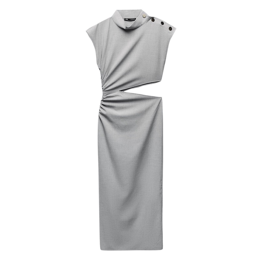 CUT OUT MIDI DRESS - Picture 1 of 8